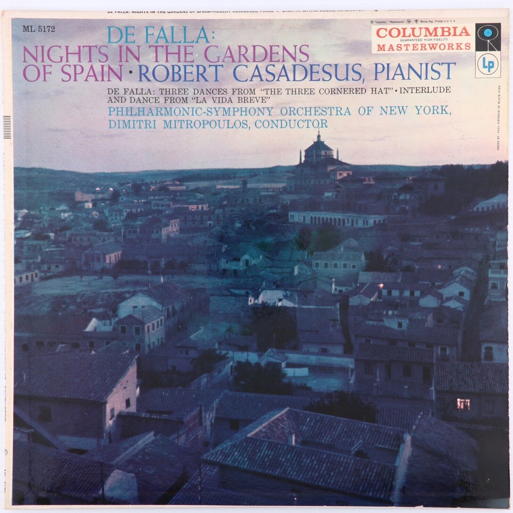 De Falla Mitropoulos Nights In The Gardens Of Spain 1957 LP Vinyl Record Reissue